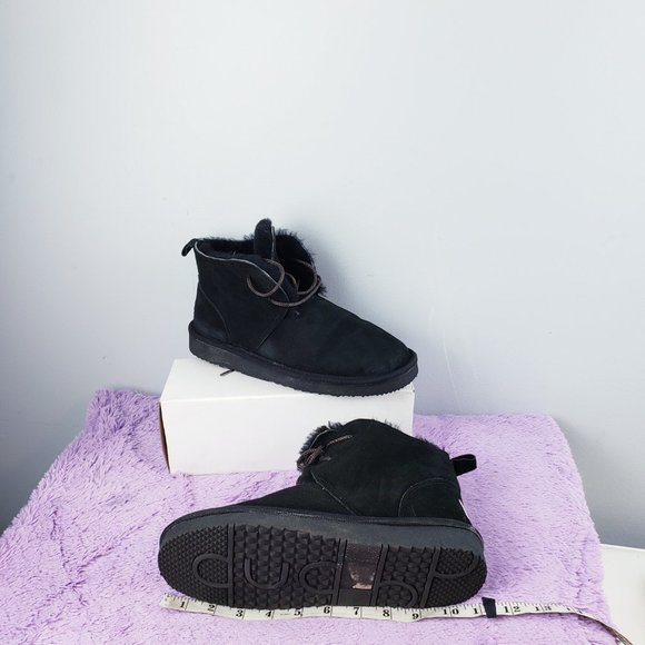 Thick real Suede Sheepskin full  Shearling boot W9us. Heavy Fur better than uggs - Picture 2 of 5